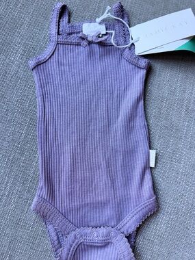 Jamie Kay Lavender Ribbed Tank Bodysuit One-Piece